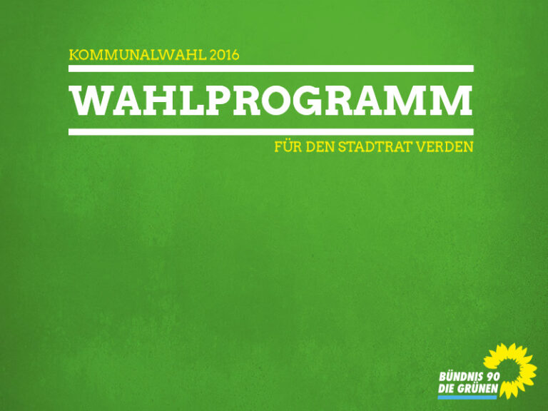 Wahlprogramm für die Stadt Verden