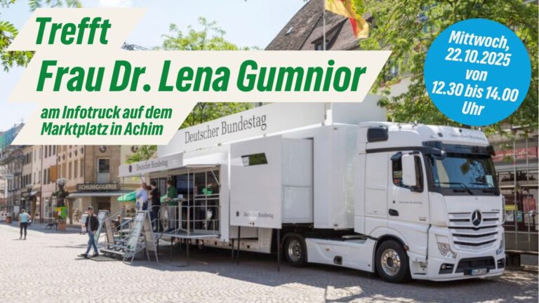 Das Infomobil des Bundestages zu Besuch in Achim